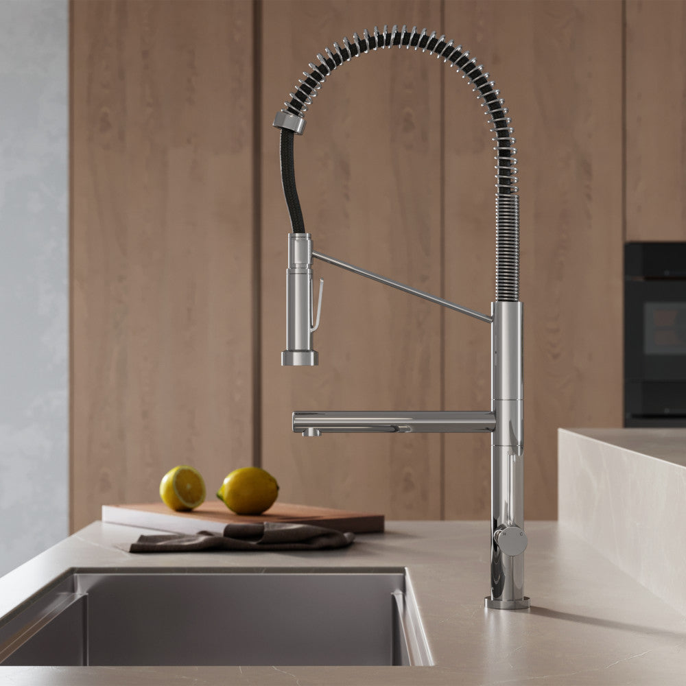 Nouvet Poignée unique, Pull-Down mitigeur de cuisine avec Pot Filler – finition Chrome