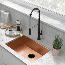 Tourner 66 × 45,7 cm acier inoxydable, simple Basin, Undermount évier de cuisine, Rose or