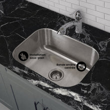 Toulouse 23 1/8 x 17 7/8 acier inoxydable, simple Basin, Undermount évier de cuisine