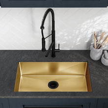 Rivage 76,2 × 45,7 cm acier inoxydable, simple Basin, Undermount évier de cuisine, or