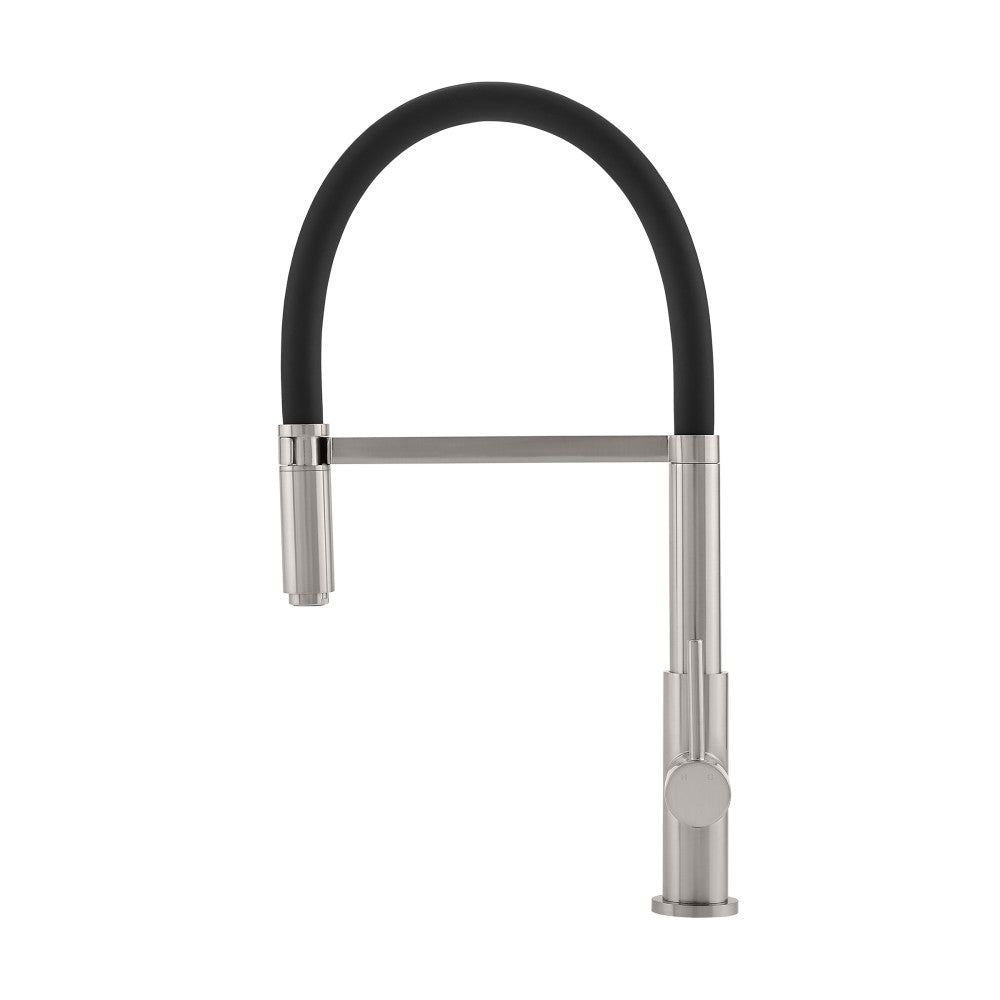 Troyes Poignée unique, Pull-Down mitigeur de cuisine – finition nickel brossé