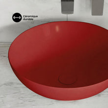 Classe 16 céramique vasque – finition rouge mat