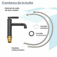 Avallon monotrou, monocommande Sleek, mitigeur de lavabo – finition noir mat