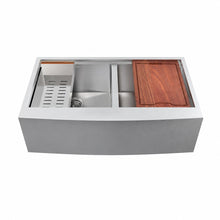 Rivage 91,4 × 55,9 cm Dual Basin Apron Kitchen Workstation vasque