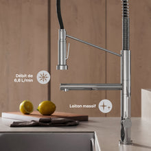 Nouvet Poignée unique, Pull-Down mitigeur de cuisine avec Pot Filler – finition Chrome