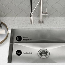 Tourner 66 × 45,7 cm acier inoxydable, simple Basin, Undermount évier de cuisine
