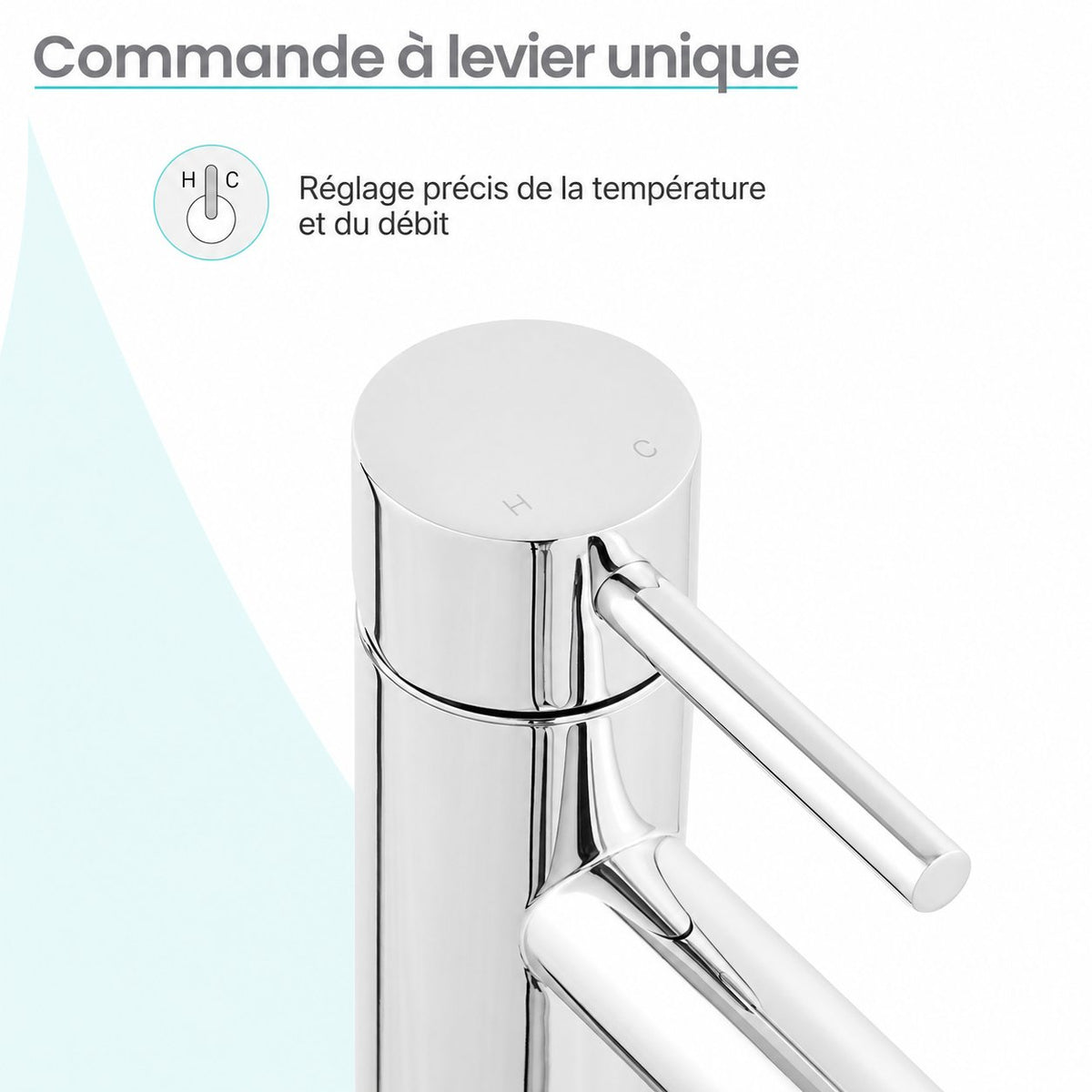 Ivy monotrou, monocommande, High Arc mitigeur de lavabo – finition Chrome