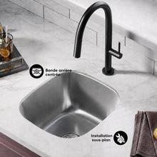 Toulouse 40,6 × 45,7 cm acier inoxydable simple Basin Undermount évier de cuisine