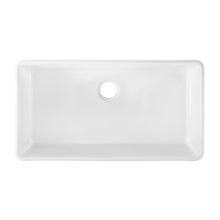 Elegance 91,4 cm x 50,8 cm simple Basin Fireclay Farmhouse évier de cuisine – finition blanc brillant avec acier inoxydable Grid