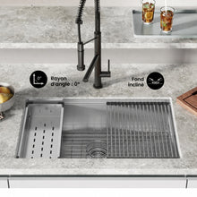 Tourner 81,3 cm 18 Gauge acier inoxydable Undermount évier de cuisine – finition noir mat