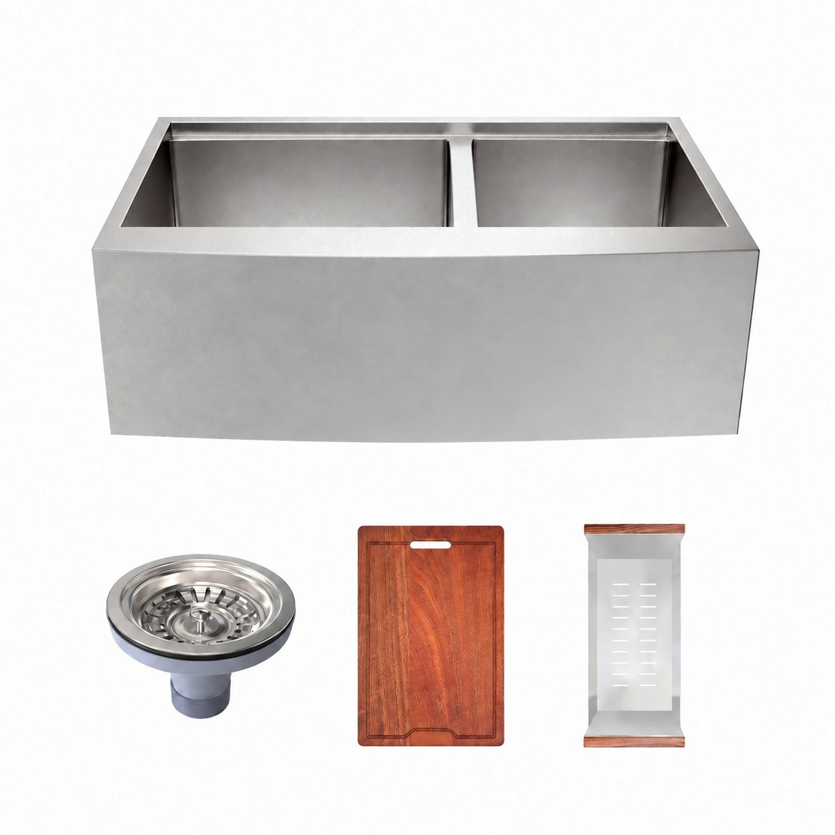 Rivage 83,8 × 55,9 cm Dual Basin Apron Kitchen Workstation vasque