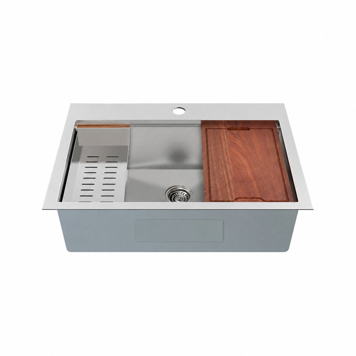 Ravi simple Basin 83,8 × 55,9 cm Topmount Kitchen Workstation vasque