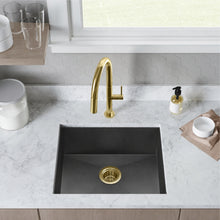 Tourner 53,3 × 45,7 cm acier inoxydable, simple Basin, Undermount évier de cuisine,noir