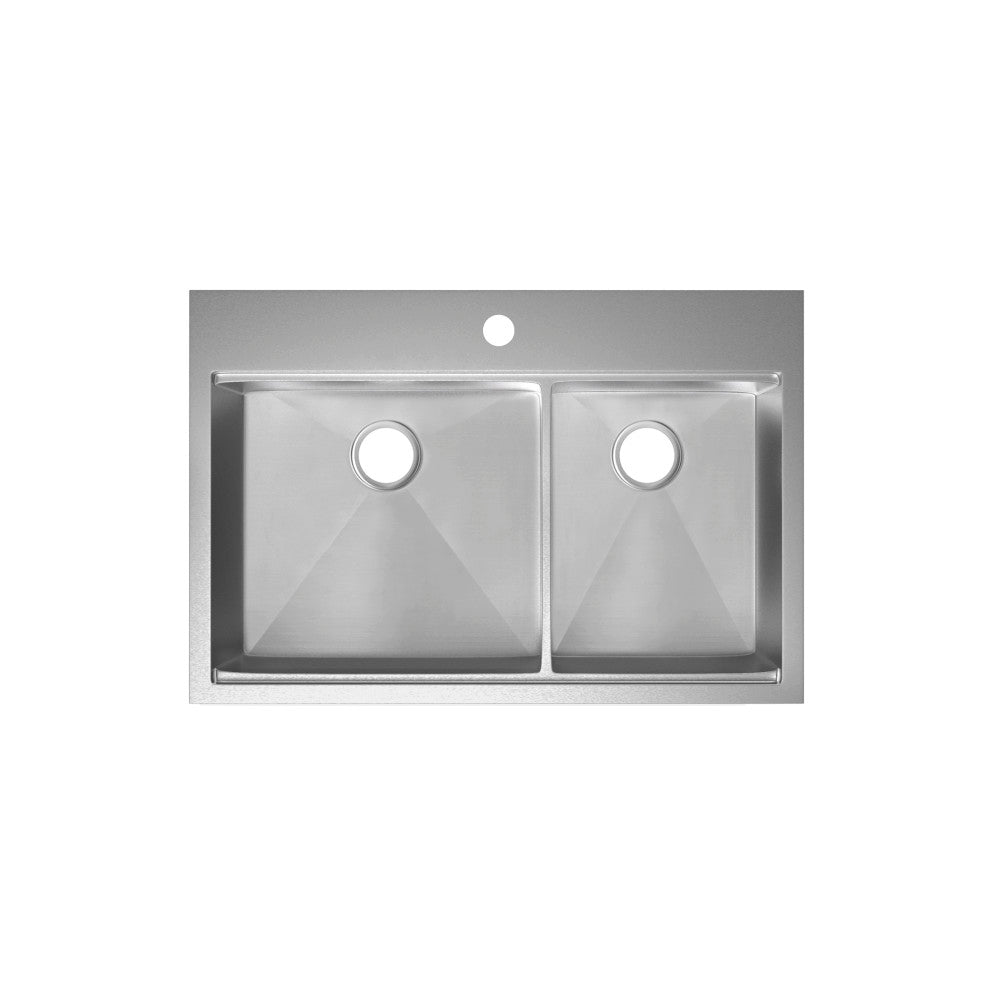 Ravi Dual Basin 83,8 × 55,9 cm Topmount Kitchen Workstation vasque