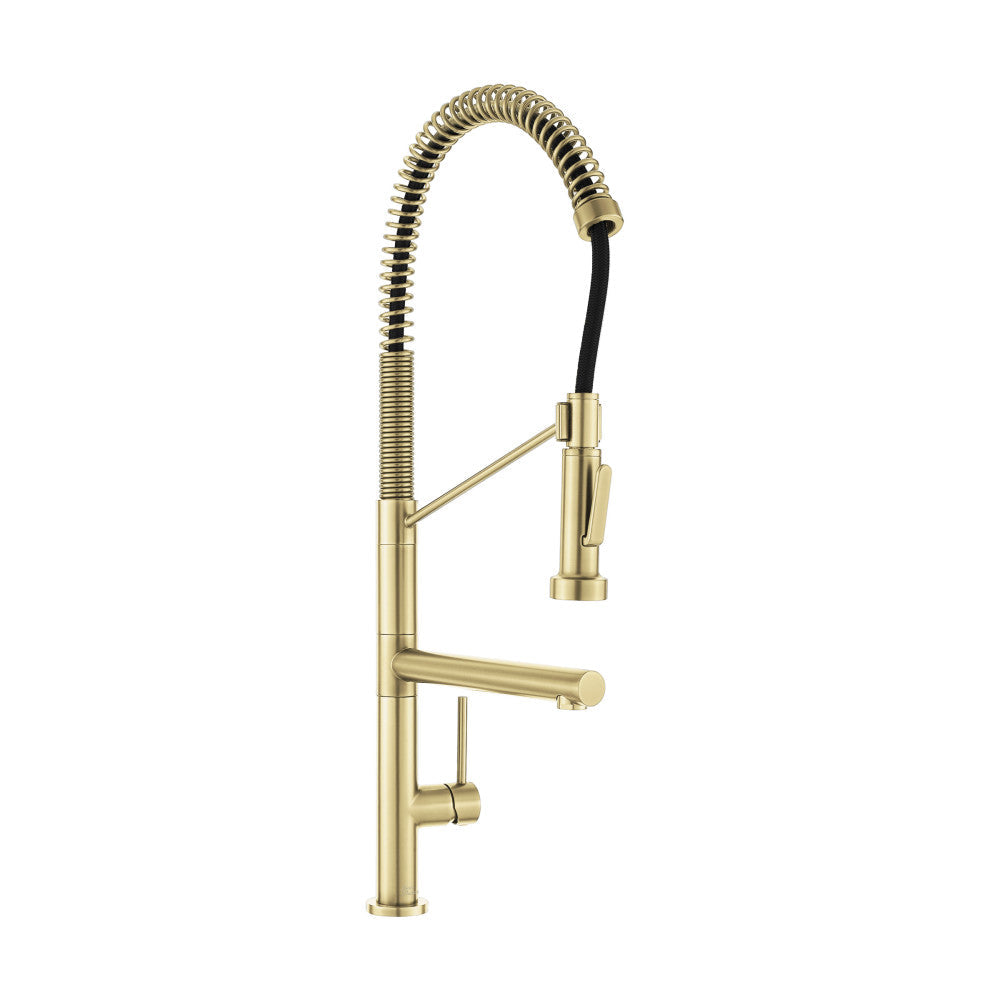 Nouvet Poignée unique, Pull-Down mitigeur de cuisine avec Pot Filler – finition or brossé