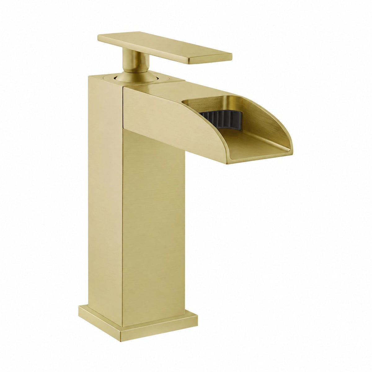 Concorde monotrou, monocommande, Waterfall mitigeur de lavabo – finition or brossé
