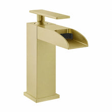 Concorde monotrou, monocommande, Waterfall mitigeur de lavabo – finition or brossé