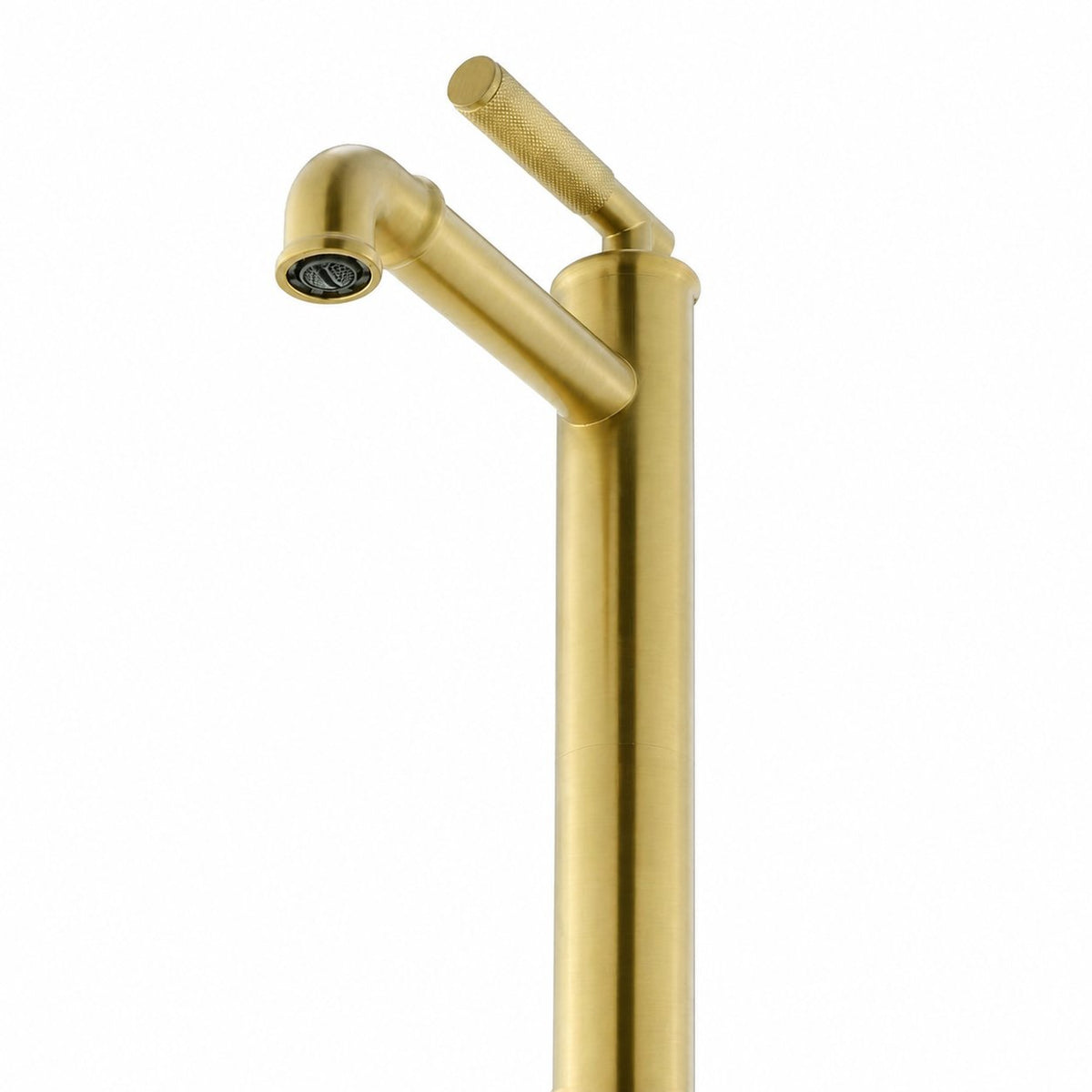 Avallon monotrou, monocommande Sleek, High Arc mitigeur de lavabo – finition or brossé
