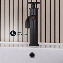 Avallon monotrou, monocommande Wheel, mitigeur de lavabo – finition noir mat