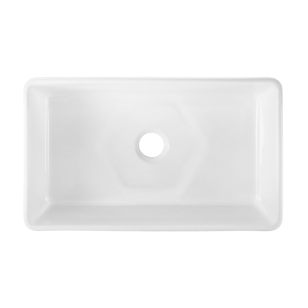 Elegance 83,8 cm x 50,8 cm simple Basin Fireclay Workstation évier de cuisine – finition blanc brillant