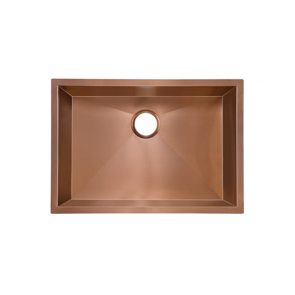Tourner 66 × 45,7 cm acier inoxydable, simple Basin, Undermount évier de cuisine, Rose or