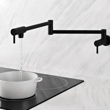 Ivy Retractable mural Pot Filler – finition noir mat