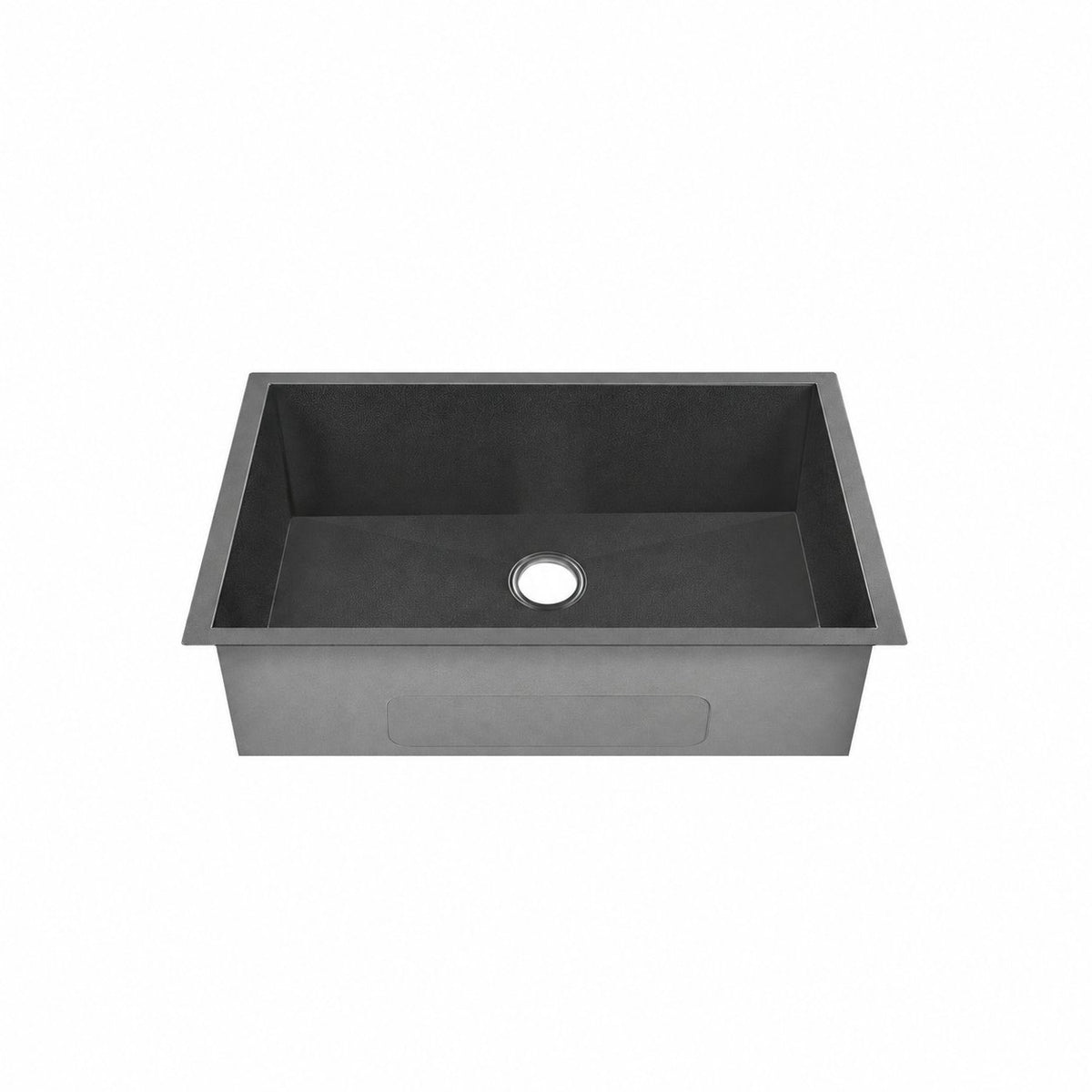 Tourner 66 × 45,7 cm acier inoxydable, simple Basin, Undermount évier de cuisine, noir