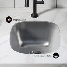 Toulouse 40,6 × 45,7 cm acier inoxydable simple Basin Undermount évier de cuisine