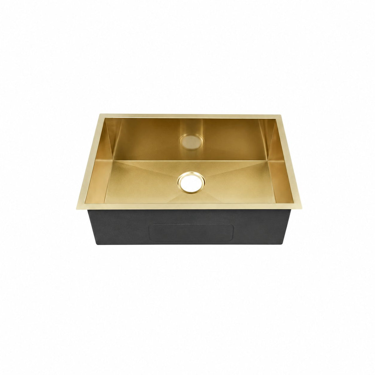 Tourner 66 × 45,7 cm acier inoxydable, simple Basin, Undermount évier de cuisine, or