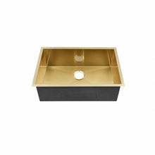 Tourner 66 × 45,7 cm acier inoxydable, simple Basin, Undermount évier de cuisine, or