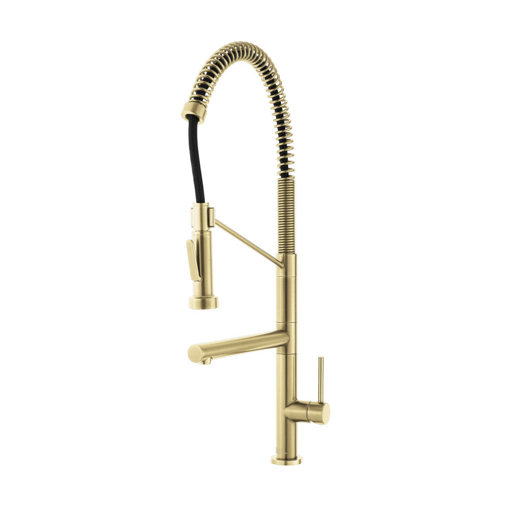 Nouvet Poignée unique, Pull-Down mitigeur de cuisine avec Pot Filler – finition or brossé
