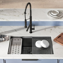 Tourner 76,2 × 48,3 cm acier inoxydable, simple Basin, Undermount Kitchen Workstation vasque – finition noir