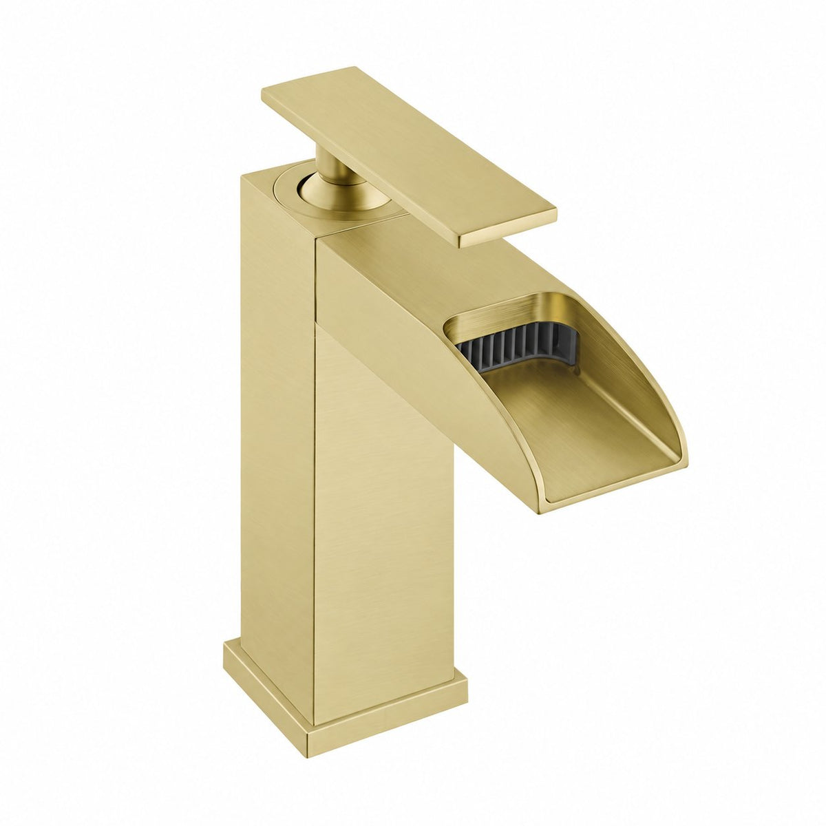 Concorde monotrou, monocommande, Waterfall mitigeur de lavabo – finition or brossé