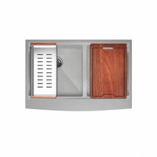 Rivage 83,8 × 55,9 cm Dual Basin Apron Kitchen Workstation vasque