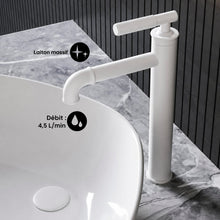 Avallon monotrou, monocommande Sleek, High Arc mitigeur de lavabo – finition blanc mat