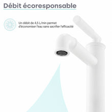 Avallon monotrou, monocommande Sleek, mitigeur de lavabo – finition blanc mat