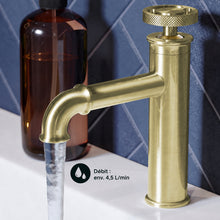 Avallon monotrou, monocommande Wheel, mitigeur de lavabo – finition or brossé