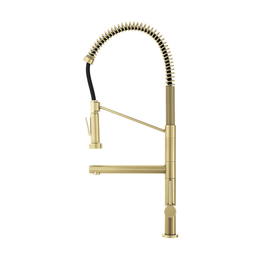 Nouvet Poignée unique, Pull-Down mitigeur de cuisine avec Pot Filler – finition or brossé