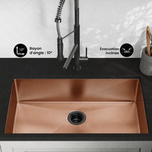 Rivage 81,3 × 48,3 cm acier inoxydable, simple Basin, Undermount évier de cuisine, Rose or