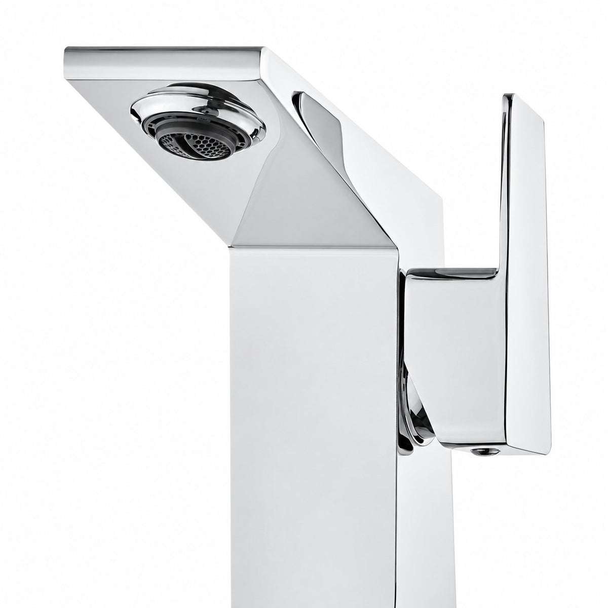 Carre monotrou, monocommande, mitigeur de lavabo – finition Chrome