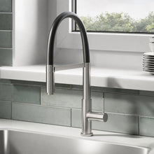 Troyes Poignée unique, Pull-Down mitigeur de cuisine – finition nickel brossé