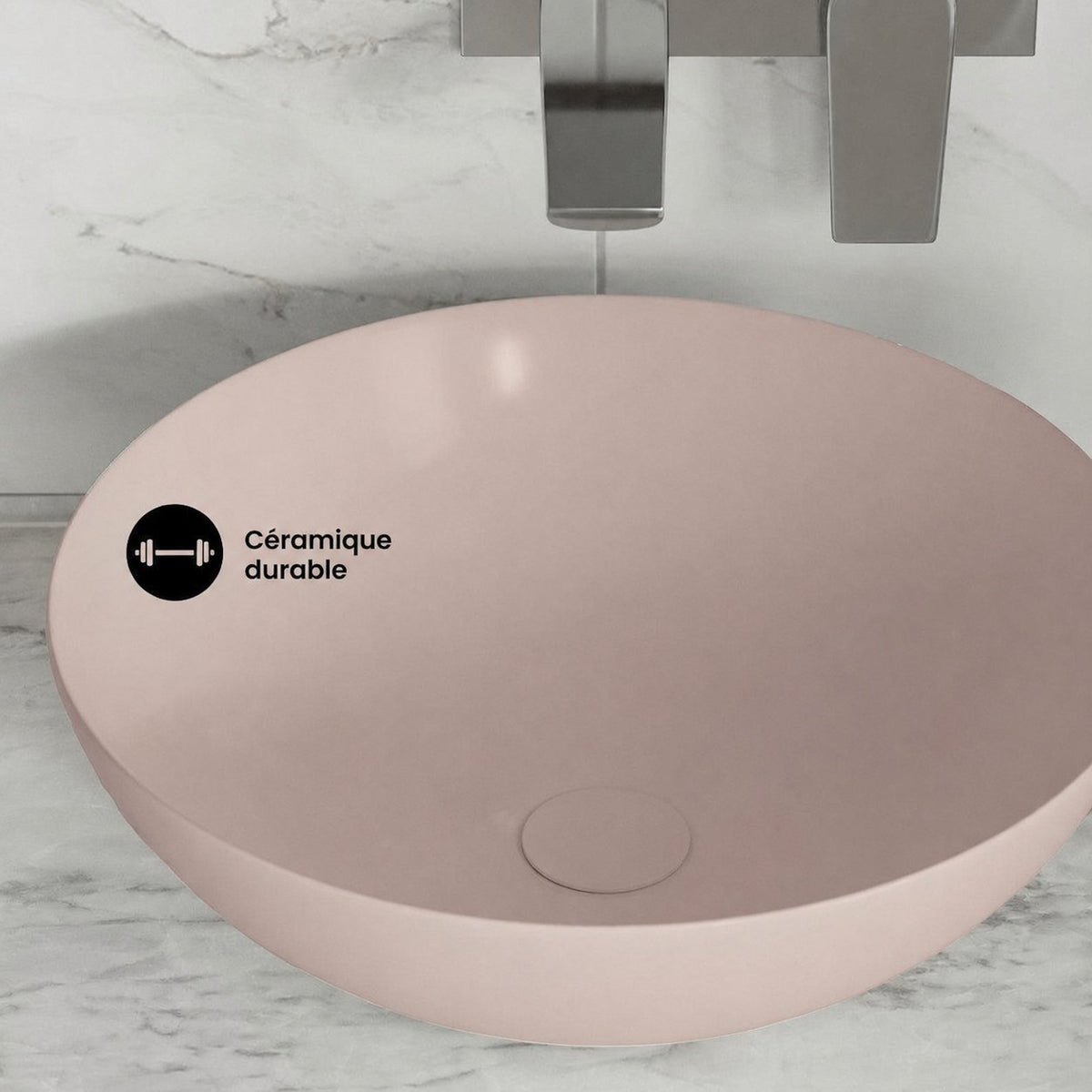 Classe 16 Color céramique vasque – finition mat Pink