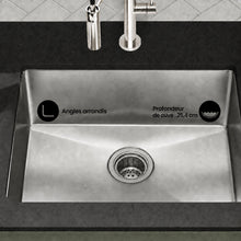 Rivage 58,4 cm 16 Gauge acier inoxydable Undermount évier de cuisine – finition chrome poli