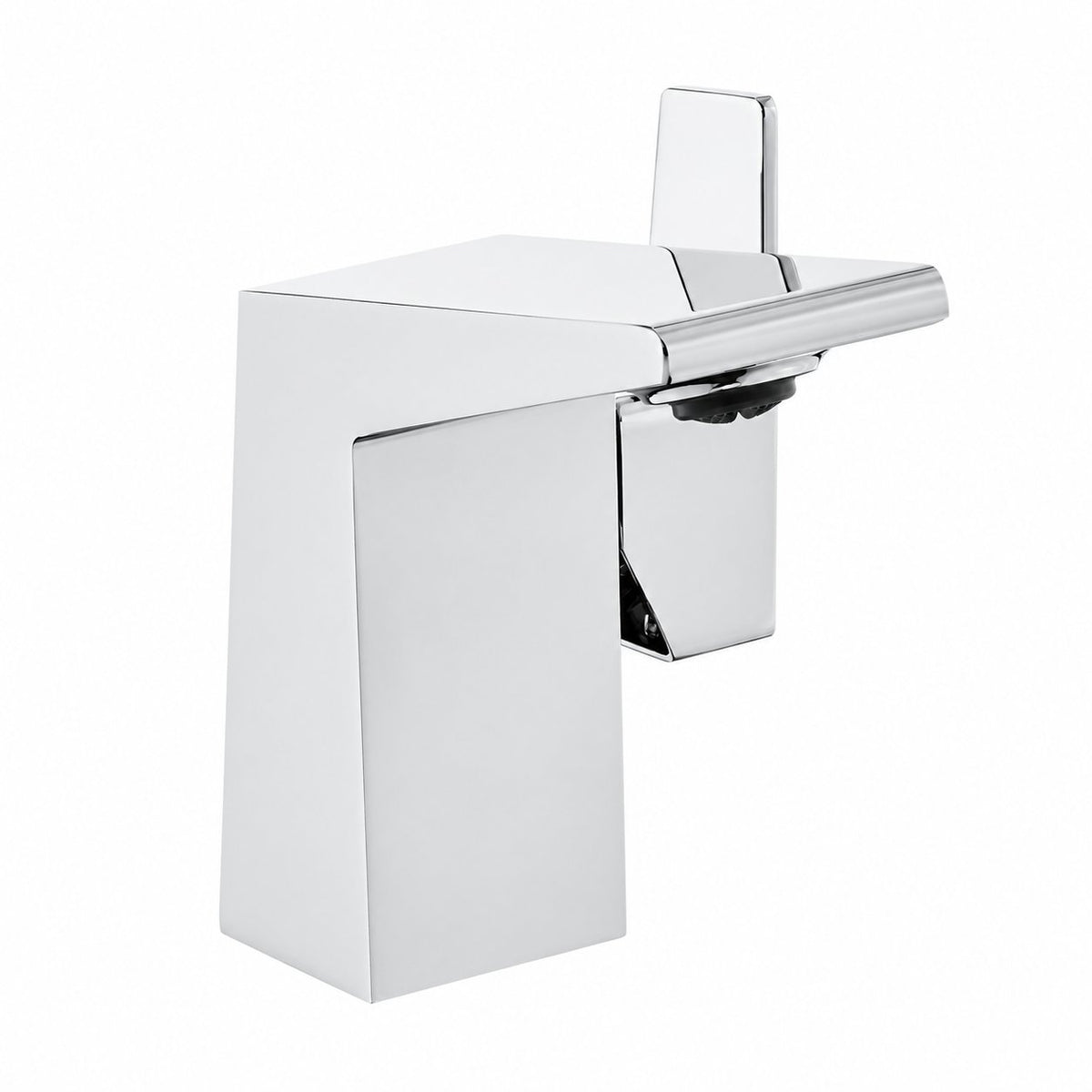 Carre monotrou, monocommande, mitigeur de lavabo – finition Chrome