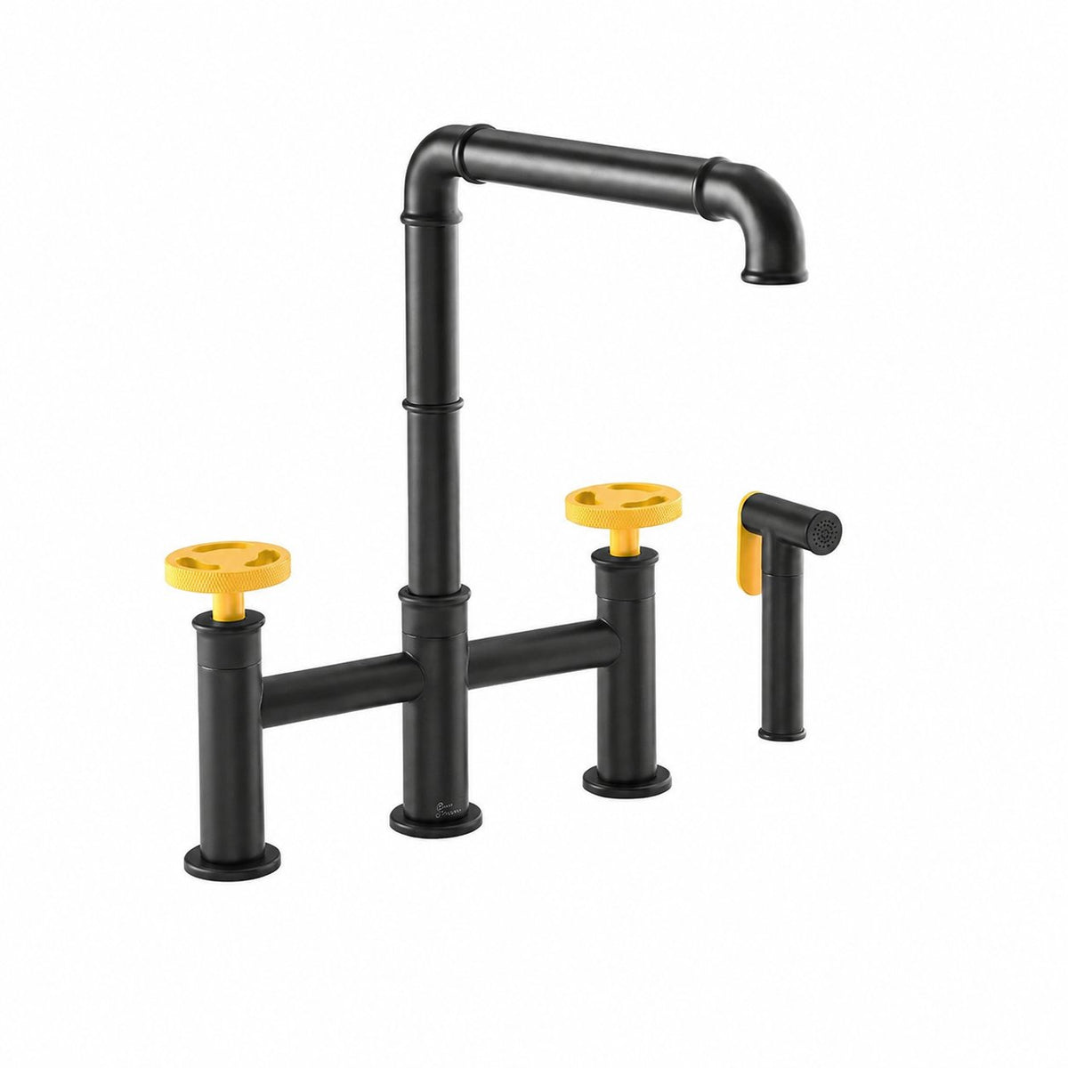 Avallon Pro mitigeur de cuisine – finition noir mat & Yellow