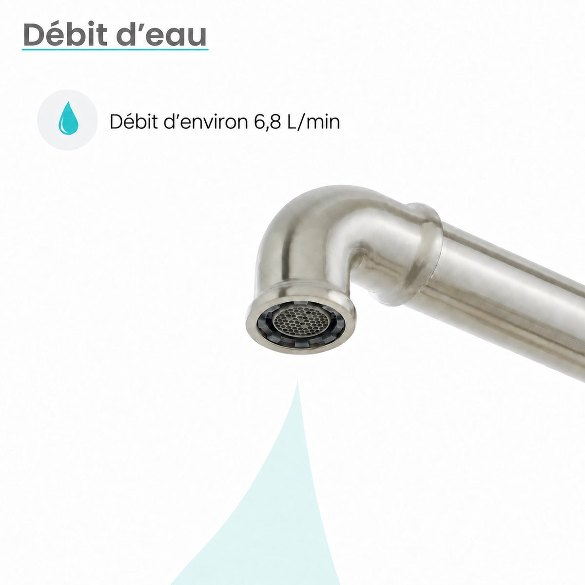 Avallon Pro Widespread mitigeur de cuisine avec Side Sprayer – finition nickel brossé