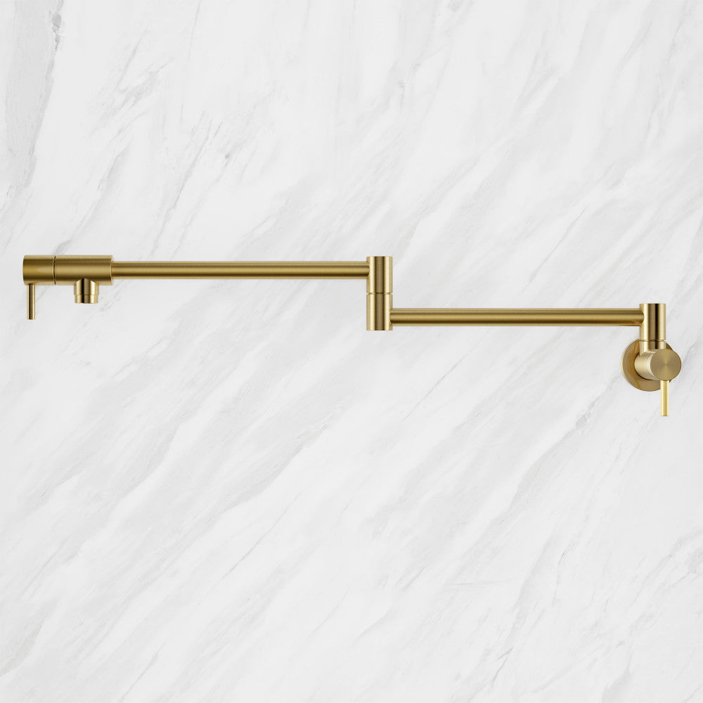 Ivy Retractable mural Pot Filler – finition or brossé