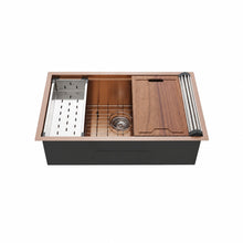 Tourner 81,3 cm 18 Gauge acier inoxydable Undermount évier de cuisine – finition poli Rose or
