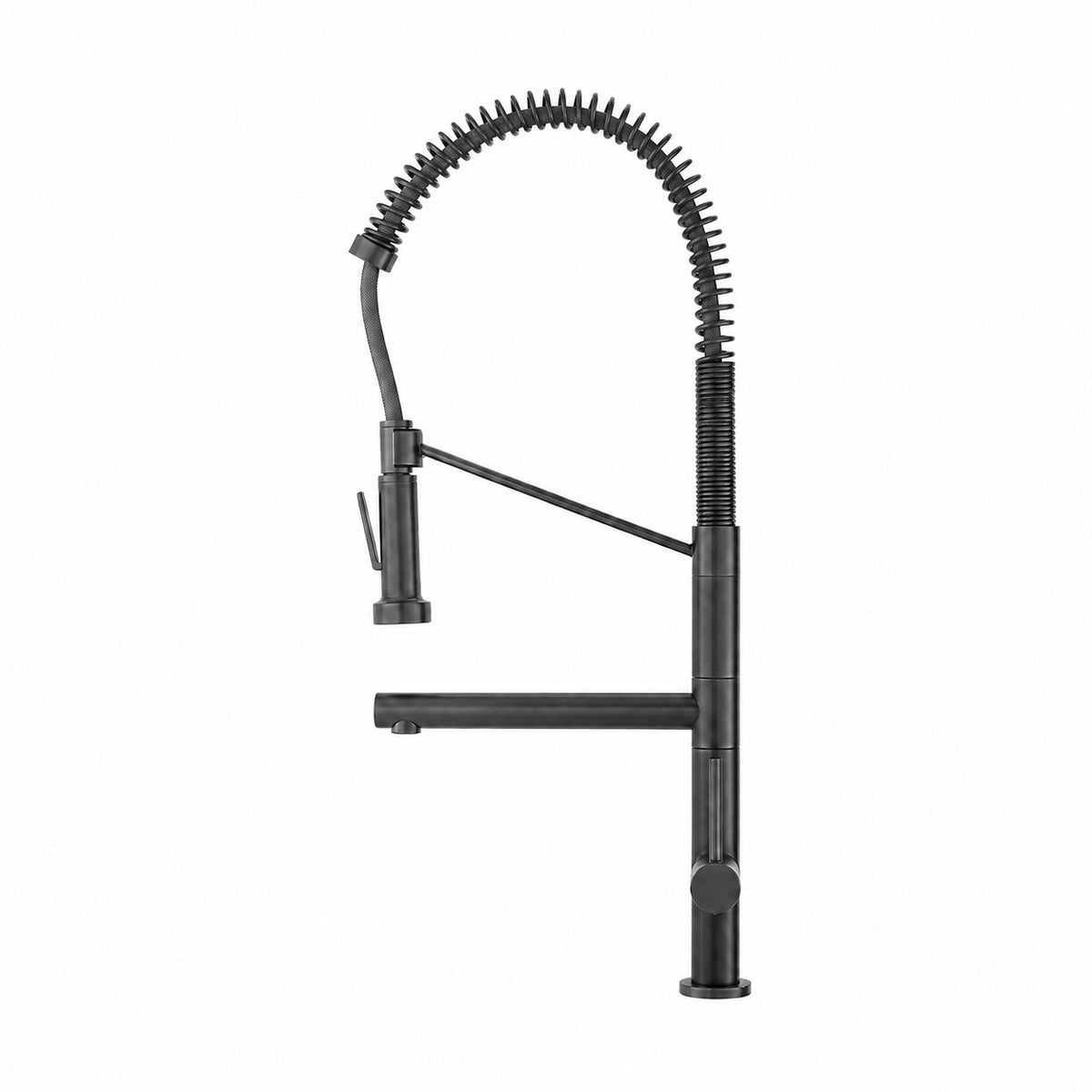 Nouvet Poignée unique, Pull-Down mitigeur de cuisine avec Pot Filler – finition Gunmetal gris
