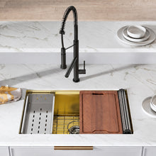 Tourner 76,2 × 48,3 cm acier inoxydable, simple Basin, Undermount Kitchen Workstation vasque – finition or